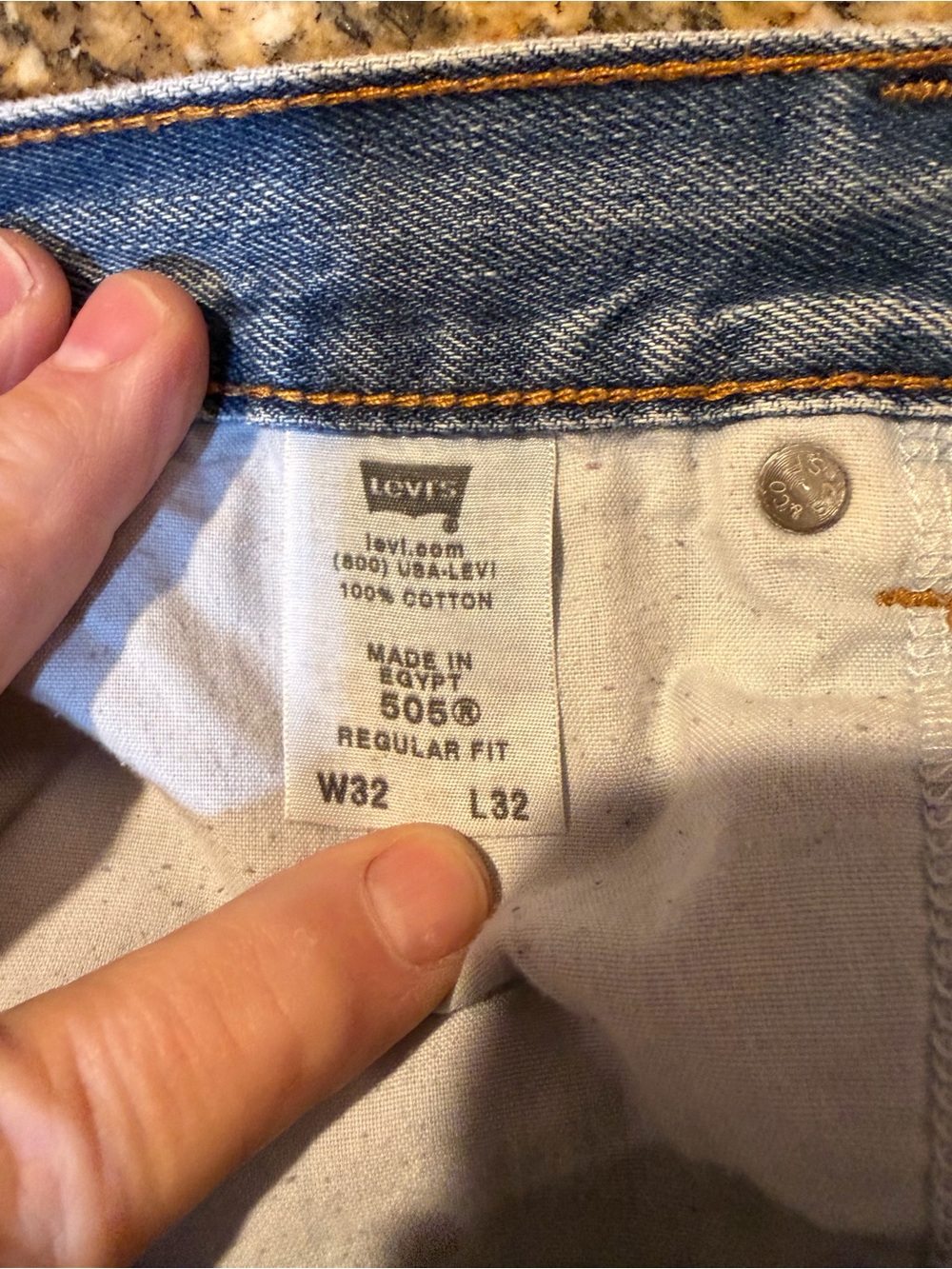 VTG Y2K Levis 505 Jeans Mens 32x32 Light Blue Distressed Straight Leg Red Tab - Picture 3 of 16